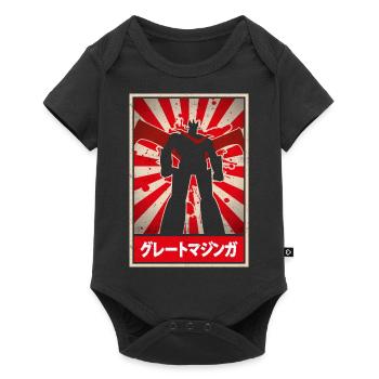 Grand Mazinger Mecha Robot Cartoon 80's - Body à manches courtes Premium Bébé - noir - Devant