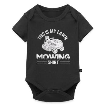 Gardens Lawn Mowing Shirt Grass Mowing Lawn Retro - Baby Premium short-sleeve bodysuit - black - Front