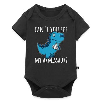 Dinosaure Bras cassé Bonne récupération - Body à manches courtes Premium Bébé - noir - Devant
