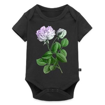 Rose - Baby Premium Kurzarmbody - Schwarz - Vorne