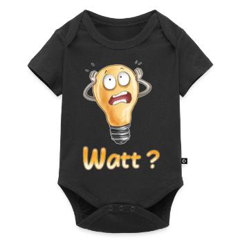 watt - Baby Premium Kurzarmbody - Schwarz - Vorne