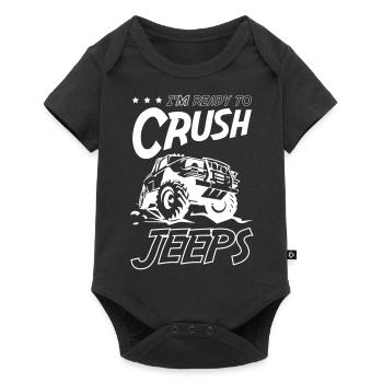 Je suis prêt à écraser des jeeps - Body à manches courtes Premium Bébé - noir - Devant