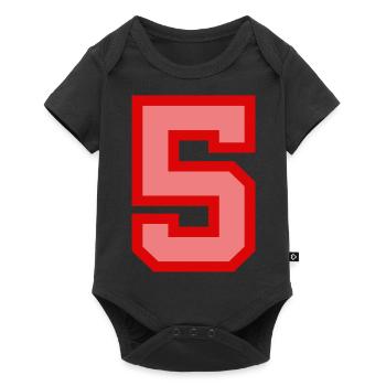 Cool Retro Retrostyle Numéro de maillot numéro de dos - Body à manches courtes Premium Bébé - noir - Devant