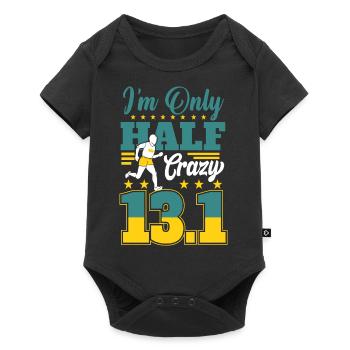 Marathon motif for runners & joggers - Baby Premium short-sleeve bodysuit - black - Front