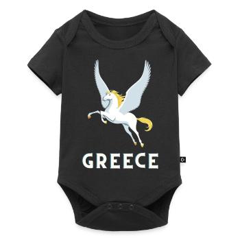 Grèce mythologie pégase vacances voyage - Body à manches courtes Premium Bébé - noir - Devant