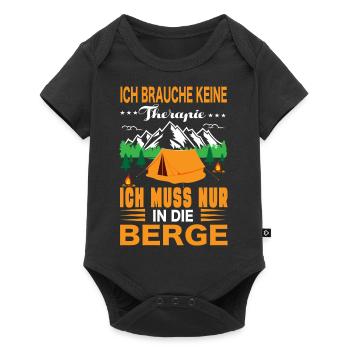 Keine Therapie Berge Geschenk - Baby Premium short-sleeve bodysuit - black - Front