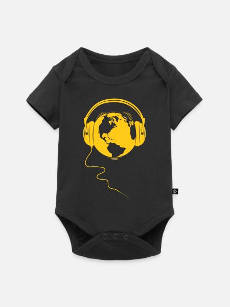 Audio Planet - Baby Premium Kurzarmbody - Schwarz