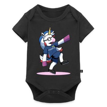 Licorne supporter équipe de france coupe du monde - Body à manches courtes Premium Bébé - noir - Devant