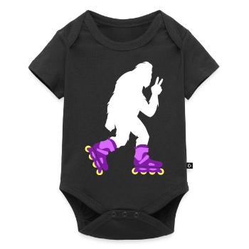 Bigfoot Roller Skating Roller Derby Cadeau - Body à manches courtes Premium Bébé - noir - Devant