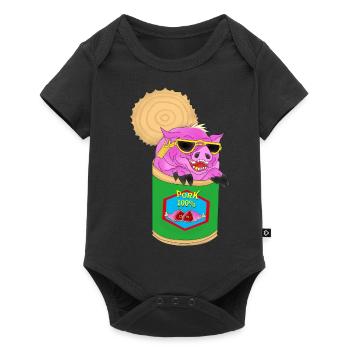 100% pork - Baby Premium short-sleeve bodysuit - black - Front