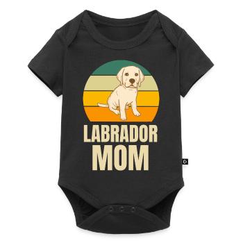 Chiens Maman Amoureux des chiens Fête des mères Rétro Labrador - Body à manches courtes Premium Bébé - noir - Devant