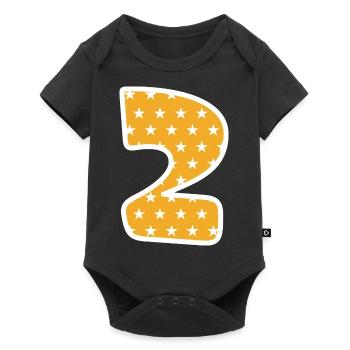 Number 2 - Baby Premium short-sleeve bodysuit - black - Front