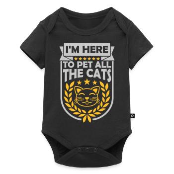 Animaux de compagnie tous les chats - Body à manches courtes Premium Bébé - noir - Devant
