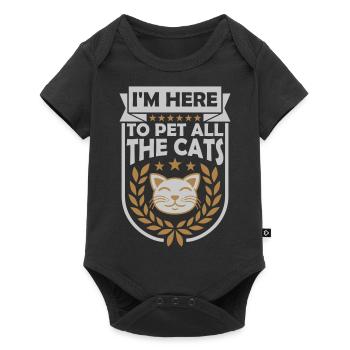 Animaux de compagnie tous les chats - Body à manches courtes Premium Bébé - noir - Devant
