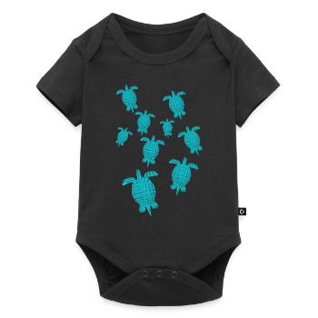 Turtle - Baby Premium Kurzarmbody - Schwarz - Vorne