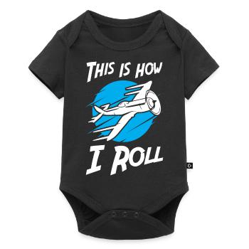 This is How I Roll Airline Flying - Baby Premium short-sleeve bodysuit - black - Front