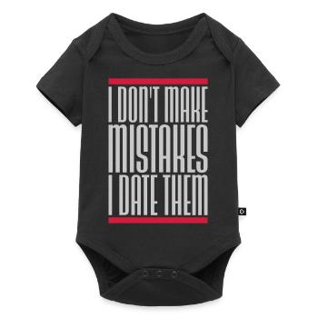 Date Mistakes Quote Logo - Baby Premium short-sleeve bodysuit - black - Front