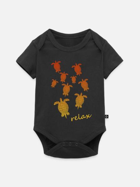 Schildkröten Turtles - Baby Premium Kurzarmbody - Schwarz