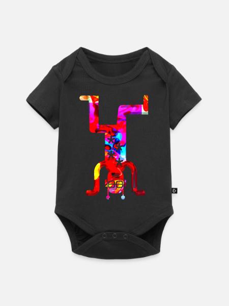 Musik lustiger Jazz Retro Song Hipster Vinyl Rock - Baby Premium Kurzarmbody - Schwarz