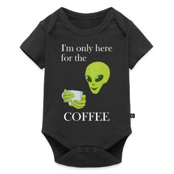 I'M ONLY HERE FOR THE COFFEE - ESPRESSO ALIEN - Baby Premium short-sleeve bodysuit - black - Front