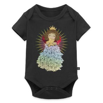 Engelchen mit Stern - Baby Premium Kurzarmbody - Schwarz - Vorne
