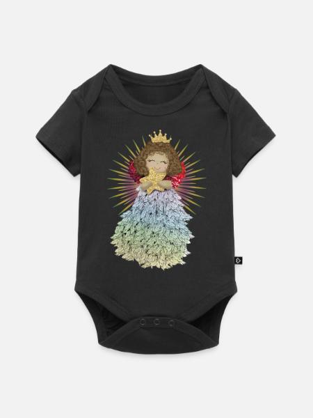 Engelchen mit Stern - Baby Premium Kurzarmbody - Schwarz