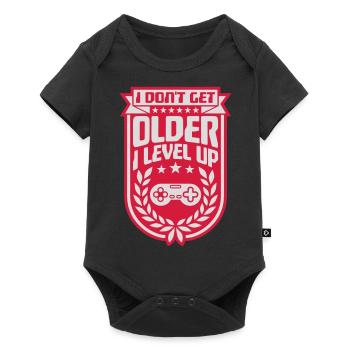 get older level up - Baby Premium short-sleeve bodysuit - black - Front