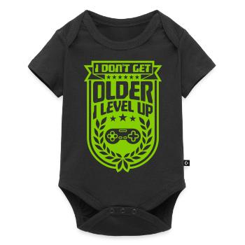 get older level up - Baby Premium Kurzarmbody - Schwarz - Vorne