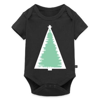 Christmas Tree Christmas Tree Winter Vector 8 - Baby Premium short-sleeve bodysuit - black - Front