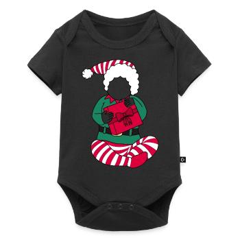 Bébé lutin de Noël - Body à manches courtes Premium Bébé - noir - Devant