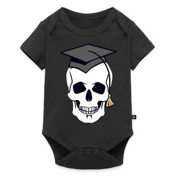 Skull Skull Creepy Student Uni Halloween - Baby Premium short-sleeve bodysuit - black - Front