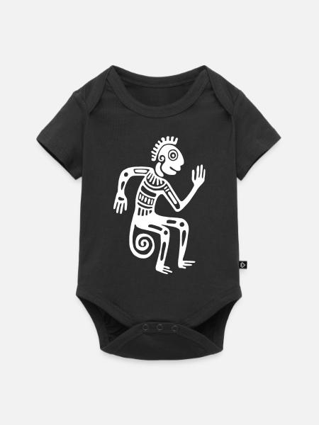 Culture of the Aztecs, monkeys, monkeys - Baby Premium short-sleeve bodysuit - black