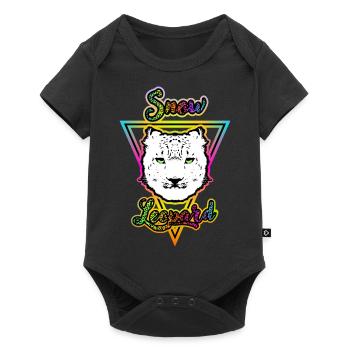 Schneeleopard - Baby Premium Kurzarmbody - Schwarz - Vorne