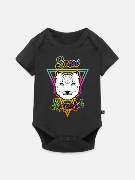 Schneeleopard - Baby Premium Kurzarmbody - Schwarz