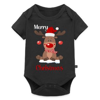 Joyeux Noël Rennes Noël - Body à manches courtes Premium Bébé - noir - Devant