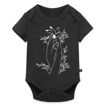 Growing hands - Baby Premium short-sleeve bodysuit - black - Front