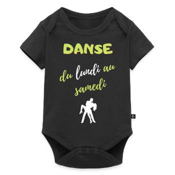 Danse du lundi au samedi - Body à manches courtes Premium Bébé - noir - Devant