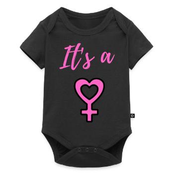 Annonce de bébé - Filles - Grossesse - Body à manches courtes Premium Bébé - noir - Devant
