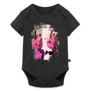 Musique rétro heavy metal Hard Rock Punk vinyle pop - Body à manches courtes Premium Bébé - noir - Devant
