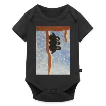 Die drei Raben - Baby Premium Kurzarmbody - Schwarz - Vorne