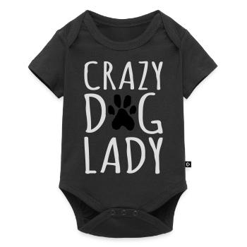crazy dog lady quote - Baby Premium short-sleeve bodysuit - black - Front