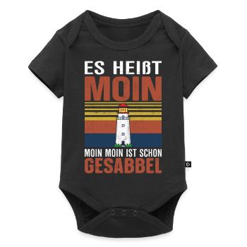 Moin Geschenk Norddeutschland - Baby Premium Kurzarmbody - Schwarz - Vorne