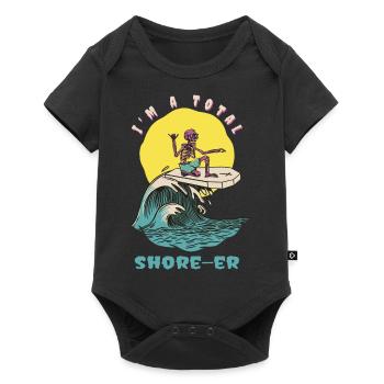 Je suis un surfeur rétro drôle total - Body à manches courtes Premium Bébé - noir - Devant