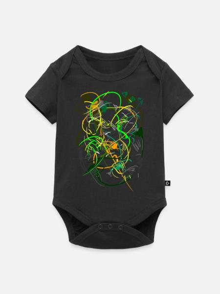 abstrakt - Baby Premium Kurzarmbody - Schwarz
