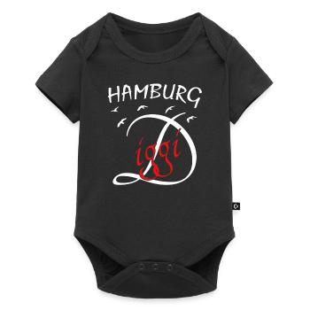Hamburg Diggi - Baby Premium Kurzarmbody - Schwarz - Vorne