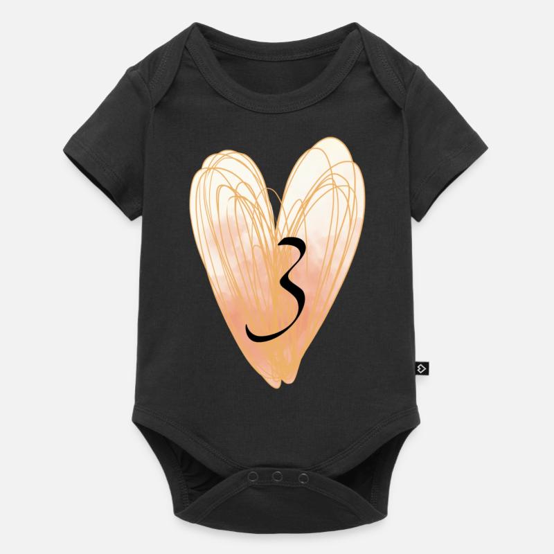 3 - Baby Premium Kurzarmbody - Schwarz