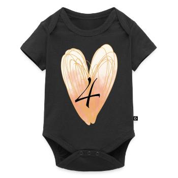 4 - Baby Premium Kurzarmbody - Schwarz - Vorne