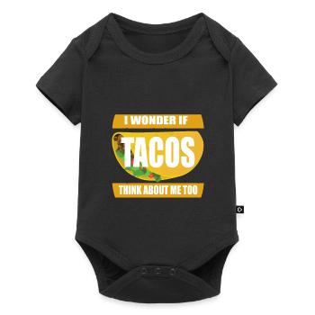 Je me demande si les tacos pensent à moi aussi. Taco amusant - Body à manches courtes Premium Bébé - noir - Devant