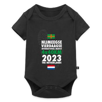 2023 Nijmegen Viertagemärsche 4 x 40km - Baby Premium Kurzarmbody - Schwarz - Vorne