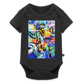 Abstract Chaos #11 original painting Design - Baby Premium Kurzarmbody - Schwarz - Vorne